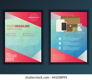 Modern Vector abstract brochure, report or flyer design template