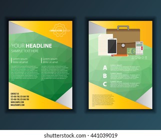 Modern Vector abstract brochure, report or flyer design template