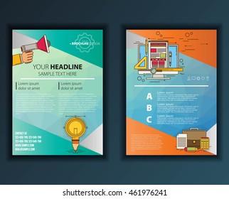 Modern Vector abstract brochure, report or flyer design template