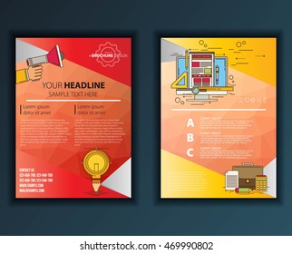 Modern Vector abstract brochure, report or flyer design template