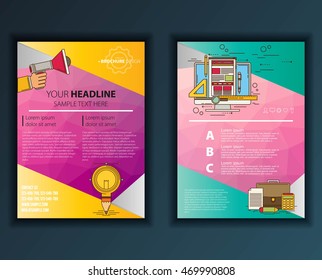 Modern Vector abstract brochure, report or flyer design template