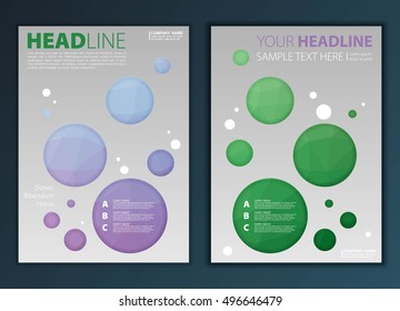 Modern Vector abstract brochure, report or flyer design template