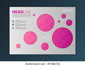 Modern Vector abstract brochure, report or flyer design template