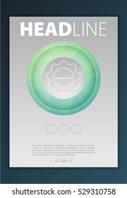 Modern Vector abstract brochure, report or flyer design template