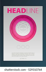 Modern Vector abstract brochure, report or flyer design template