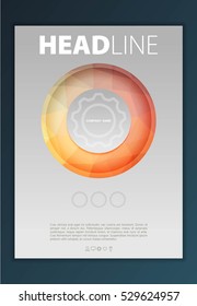 Modern Vector abstract brochure, report or flyer design template