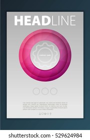 Modern Vector abstract brochure, report or flyer design template