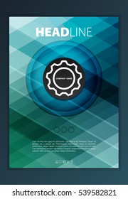 Modern Vector abstract brochure, report or flyer design template