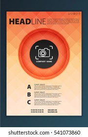 Modern Vector abstract brochure, report or flyer design template