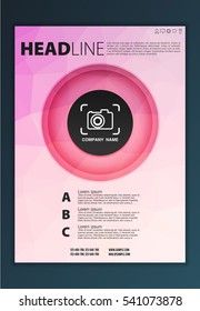 Modern Vector abstract brochure, report or flyer design template