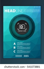 Modern Vector abstract brochure, report or flyer design template