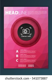 Modern Vector abstract brochure, report or flyer design template