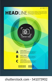 Modern Vector abstract brochure, report or flyer design template
