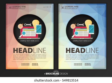 Modern Vector abstract brochure, report or flyer design template