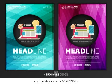 Modern Vector abstract brochure, report or flyer design template
