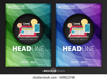 Modern Vector abstract brochure, report or flyer design template