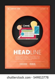 Modern Vector abstract brochure, report or flyer design template