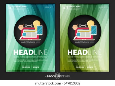 Modern Vector abstract brochure, report or flyer design template