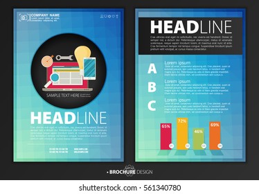 Modern Vector abstract brochure, report or flyer design template