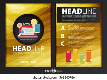 Modern Vector abstract brochure, report or flyer design template