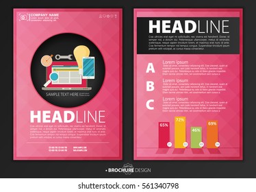 Modern Vector abstract brochure, report or flyer design template