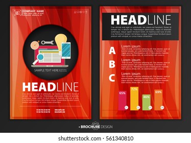 Modern Vector abstract brochure, report or flyer design template