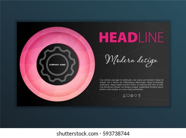 Modern Vector abstract brochure, report or flyer design template