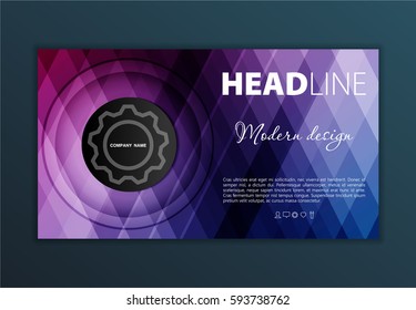 Modern Vector abstract brochure, report or flyer design template