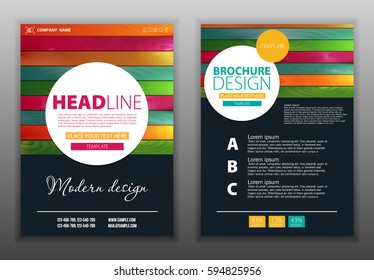 Modern Vector abstract brochure, report or flyer design template