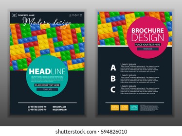 Modern Vector abstract brochure, report or flyer design template