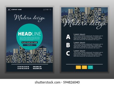 Modern Vector abstract brochure, report or flyer design template