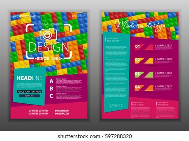 Modern Vector abstract brochure, report or flyer design template