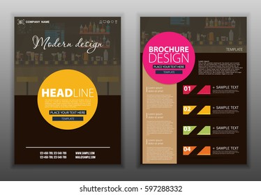 Modern Vector abstract brochure, report or flyer design template