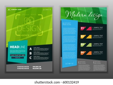 Modern Vector abstract brochure, report or flyer design template