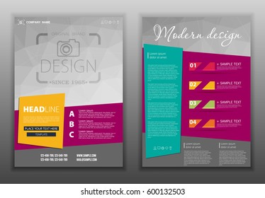Modern Vector abstract brochure, report or flyer design template