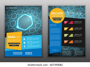 Modern Vector abstract brochure, report or flyer design template