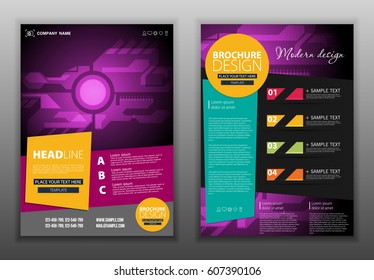 Modern Vector abstract brochure, report or flyer design template