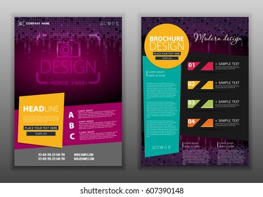 Modern Vector abstract brochure, report or flyer design template