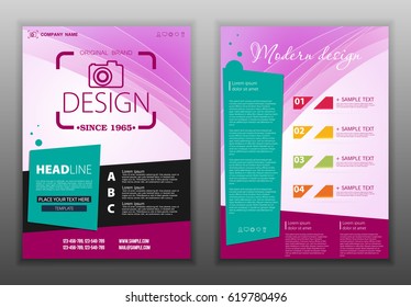Modern Vector abstract brochure, report or flyer design template