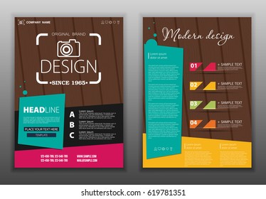 Modern Vector abstract brochure, report or flyer design template
