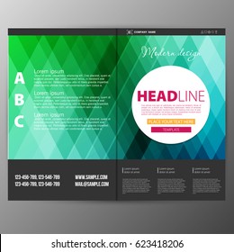 Modern Vector abstract brochure, report or flyer design template