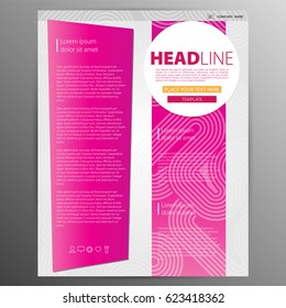 Modern Vector abstract brochure, report or flyer design template
