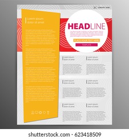 Modern Vector abstract brochure, report or flyer design template