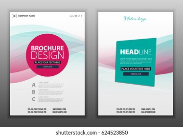 Modern Vector abstract brochure, report or flyer design template