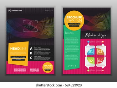 Modern Vector abstract brochure, report or flyer design template