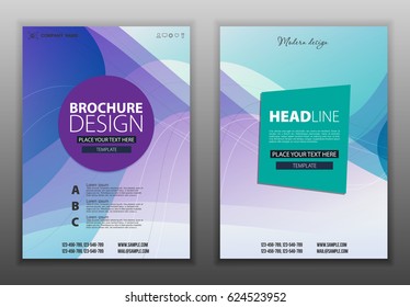 Modern Vector abstract brochure, report or flyer design template