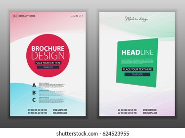 Modern Vector abstract brochure, report or flyer design template