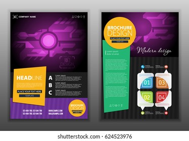 Modern Vector abstract brochure, report or flyer design template
