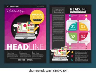 Modern Vector abstract brochure, report or flyer design template