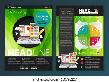 Modern Vector abstract brochure, report or flyer design template